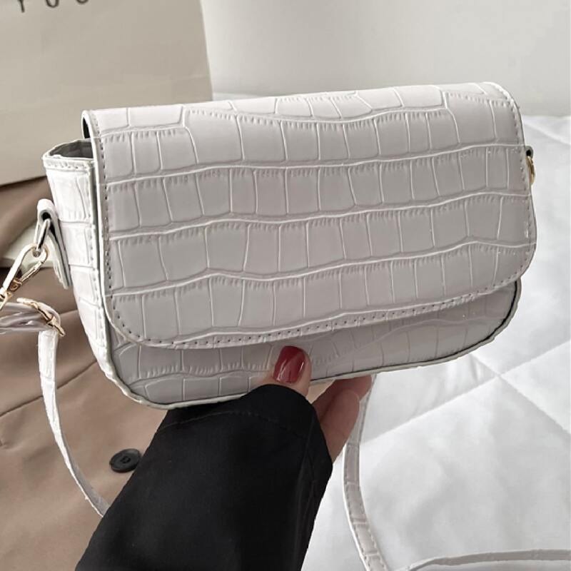 

Flap Crossbody Bag, White