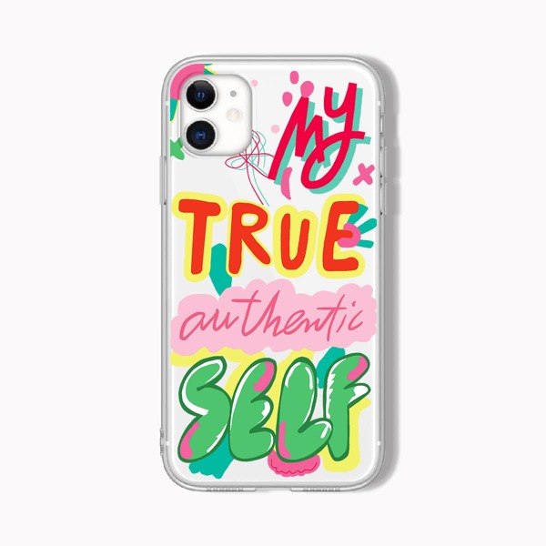 

Letter Graphic Phone Case, Multicolor