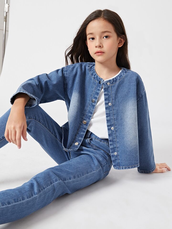 Aggregate 117+ zara denim jacket for girls latest dedaotaonec