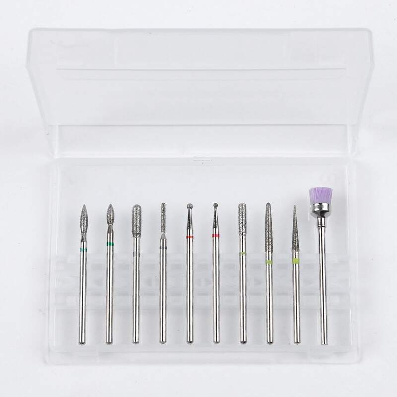 

10pcs Nail Polishing Head Set, Purple