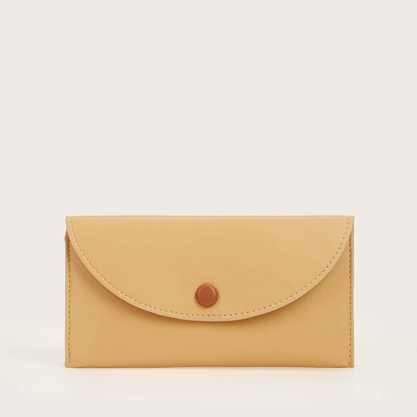 

Minimalist Flap Long Purse, Camel
