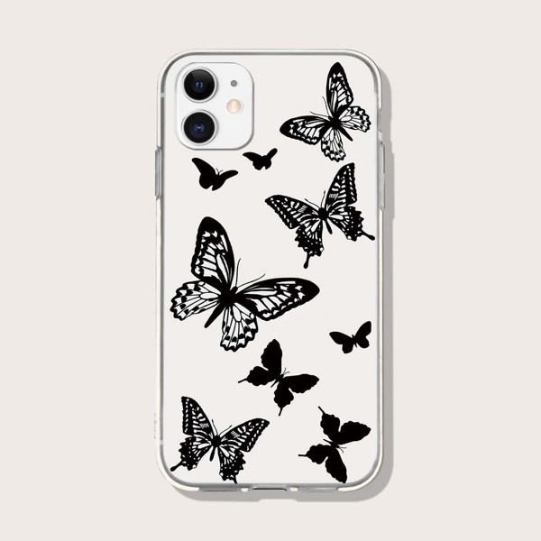 

Butterfly Pattern Phone Case, Black