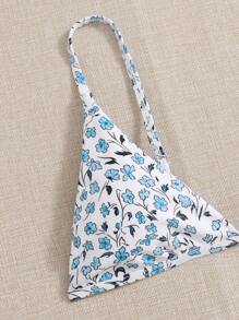 SHEIN Swim Summer Beach Ditsy Floral Bikini Set Triangle Bra & Thong Bottom 2 Piece Bathing Suit - Multicolor - View 3