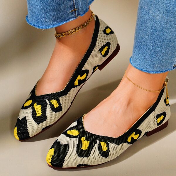 

Colorblock Knit Ballet Flats, Multicolor