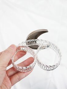 2 cái Mặt Trăng & Ngôi Sao Khóa Rèm Mùa Xuân - Bạc - Xem 7