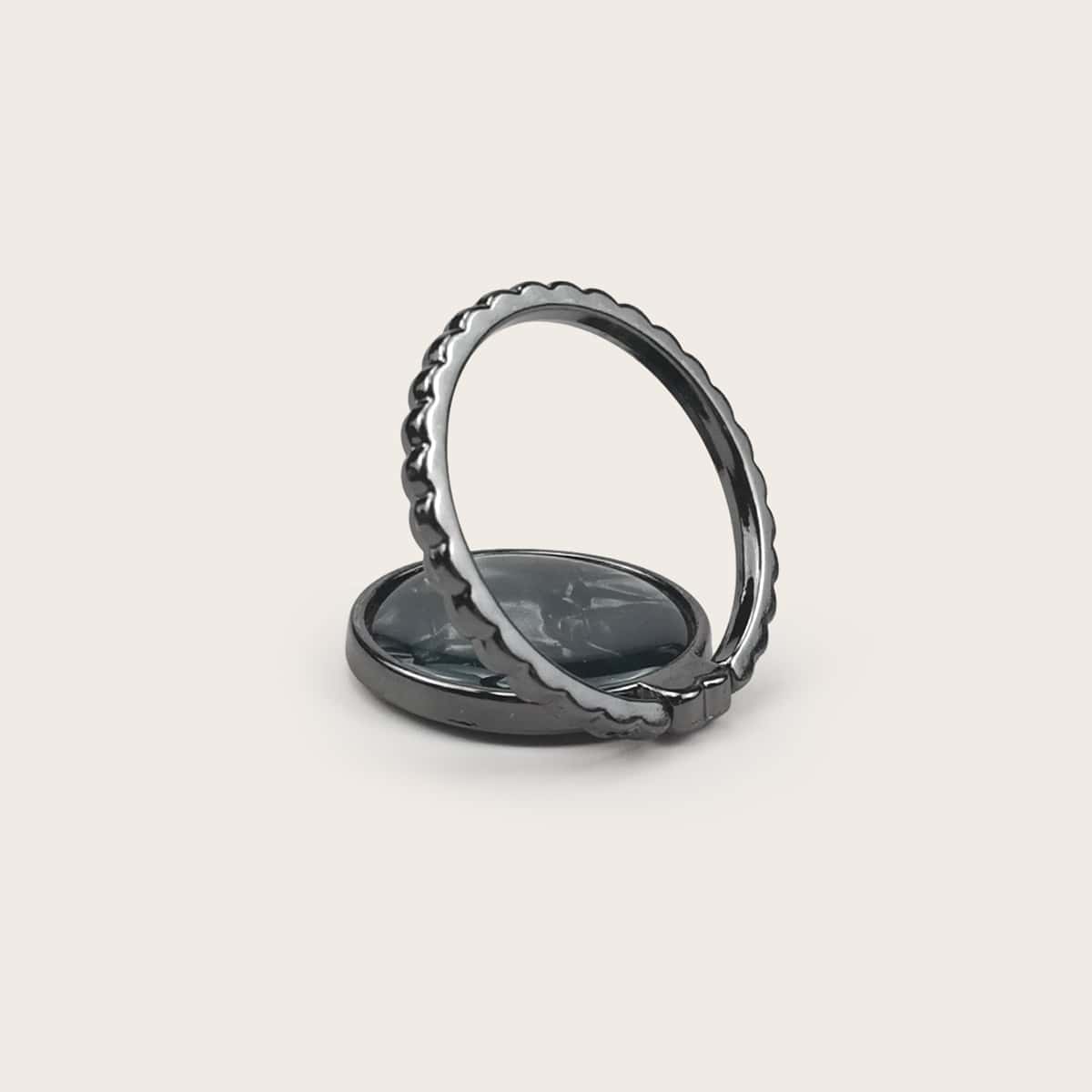

Marble Print Phone Ring Holder, Black