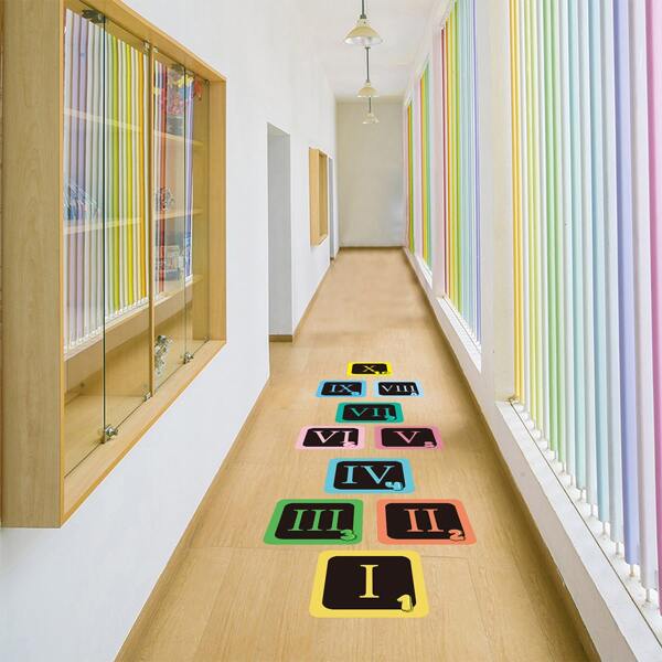 

10pcs Digital Graphic Wall Sticker, Multicolor