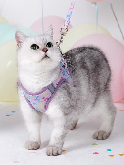 1 Pezzo Petsin Gilet Regolabile Per Cani Stampato Serie Compleanno Per Petto E Schiena, Per Cani Di Piccola Taglia (non Incluso Il Guinzaglio)