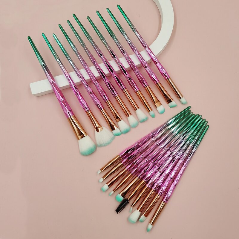 

20pcs Diamond Handle Makeup Brush Set, Multicolor