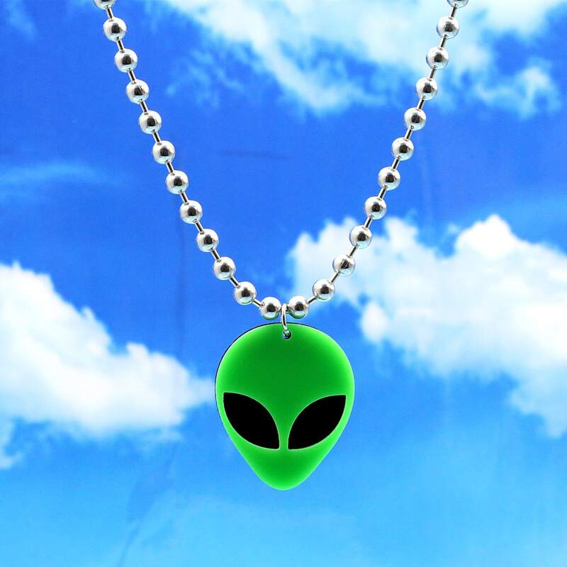 

Alien Pendant Necklace, Green