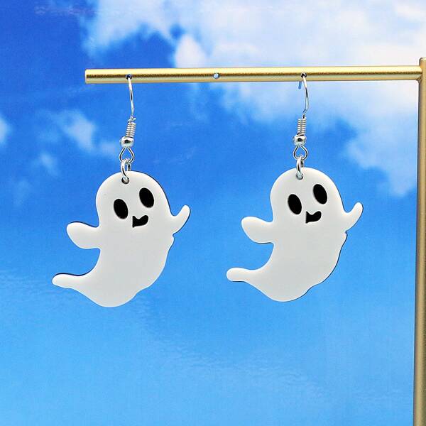 

Ghost Drop Earrings, White