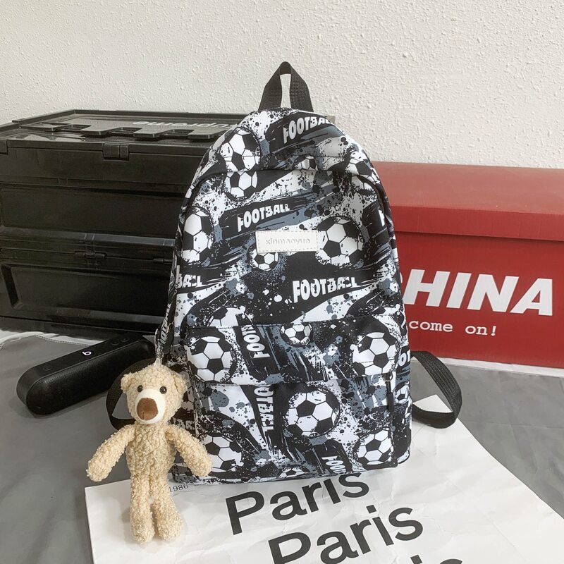 

Football Graphic Backpack, Black and white