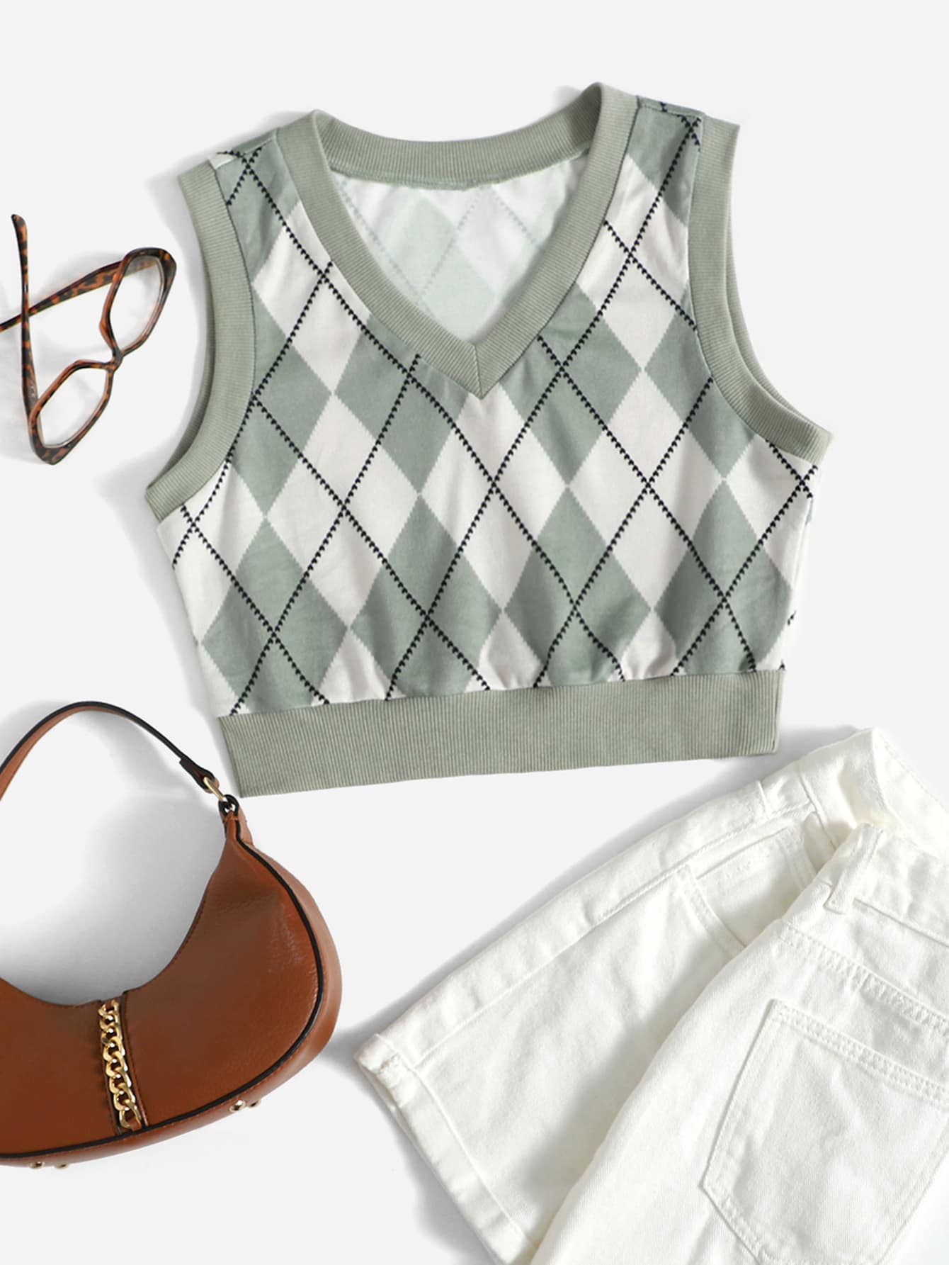 Muchica Áo hai dây Hình học Giải trí - Nhiều màu - Xem 1