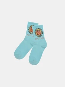 Angkerart Streetspo calcetines de tripulación con estampado floral - Multicolor - Ver 3