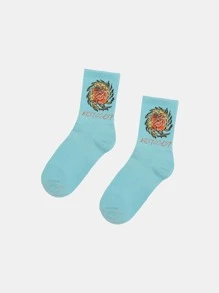 Angkerart Streetspo calcetines de tripulación con estampado floral - Multicolor - Ver 4