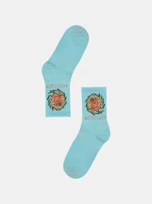 Angkerart Streetspo calcetines de tripulación con estampado floral - Multicolor - Ver 5