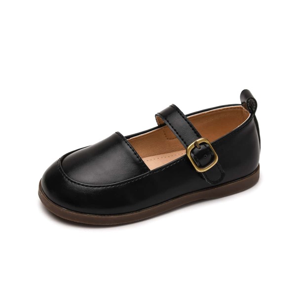 

Toddler Girls Minimalist Flat Mary Janes, Black