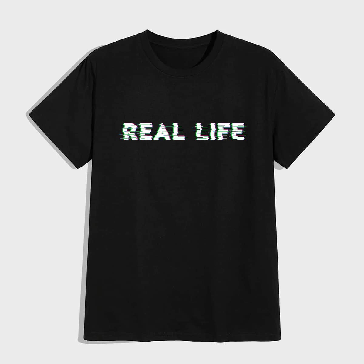 

Guys Letter Print Tee, Black