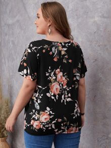 EMERY ROSE Áo thun Plus size Hoa Giải trí - Nhiều màu - Xem 2