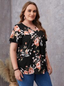EMERY ROSE Áo thun Plus size Hoa Giải trí - Nhiều màu - Xem 4