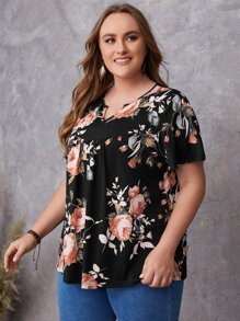 EMERY ROSE Áo thun Plus size Hoa Giải trí - Nhiều màu - Xem 5