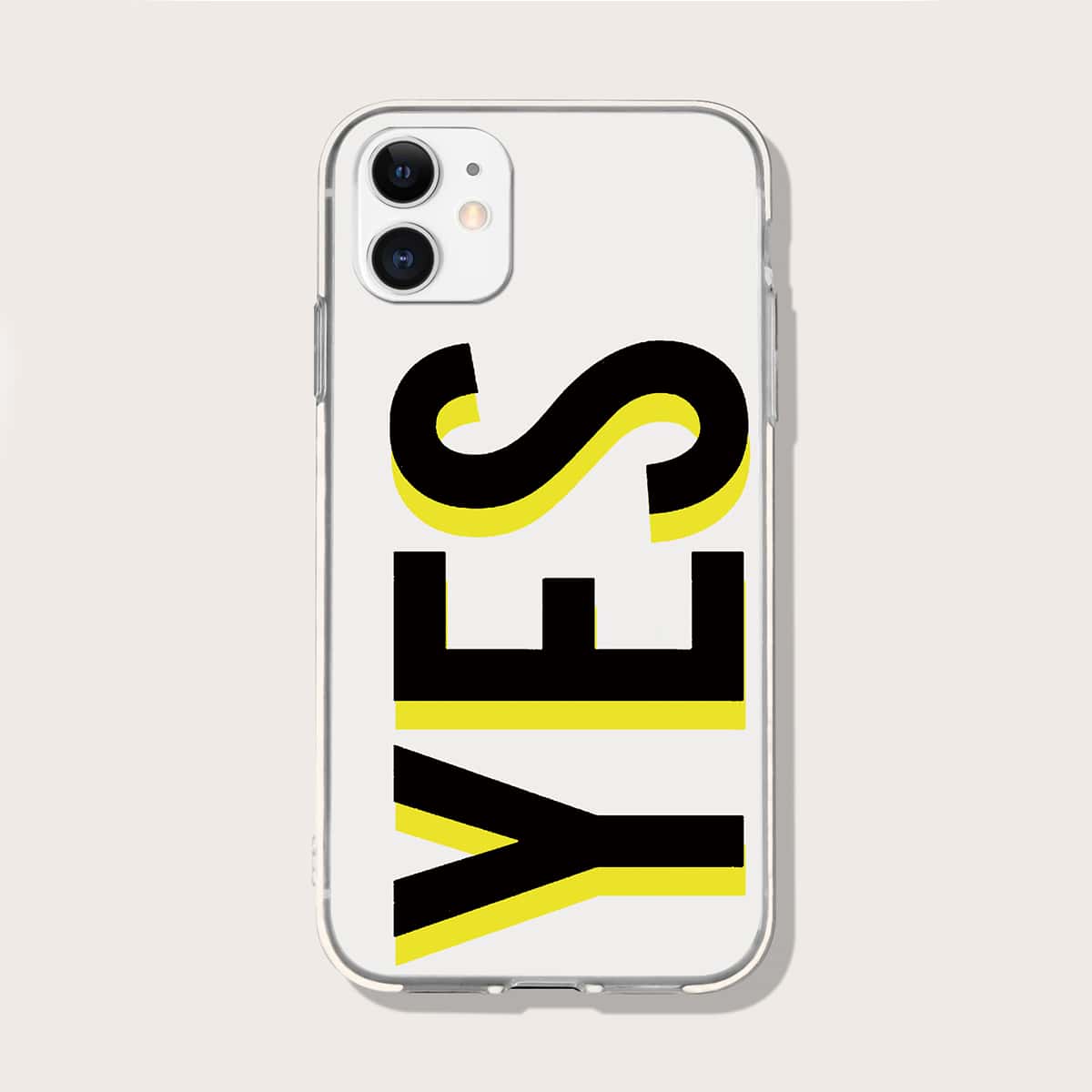 

Letter Graphic Clear Phone Case, Multicolor