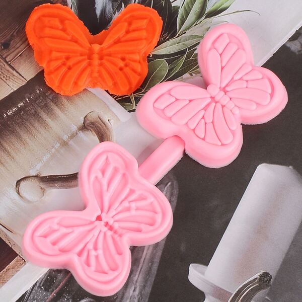 

1pc Butterfly Shaped Baking Mold, Pink