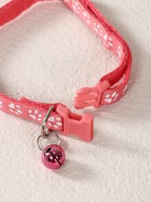 爪子圖案寵物項圈 - 西瓜粉 - 查看 5
