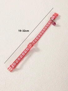 爪子圖案寵物項圈 - 西瓜粉 - 查看 4