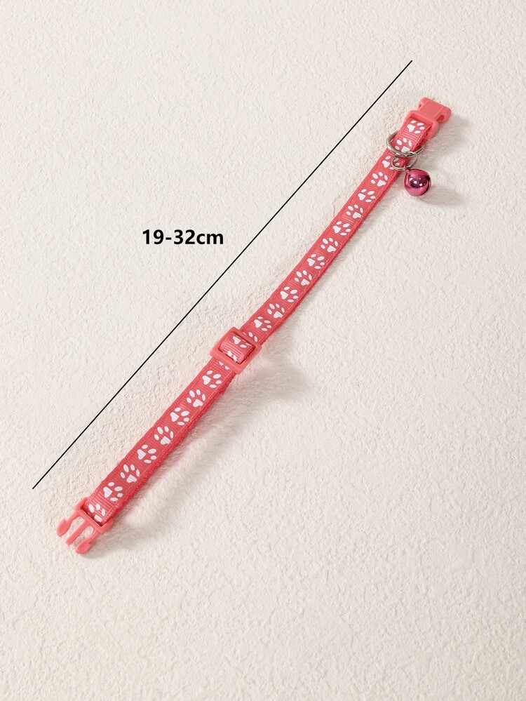 爪子圖案寵物項圈 - 西瓜粉 - 查看 4