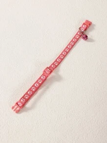 爪子圖案寵物項圈 - 西瓜粉 - 查看 3