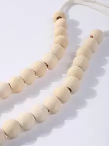 Wooden Bead Curtain Ties For Drapes, Boho Curtain Tiebacks For Outdoor And Home Curtains, Rustic Curtain Tiebacks, Rope Macrame Curtain Tie Backs Rama Decoration Gifts Birthday Graduation - Beige - View 4