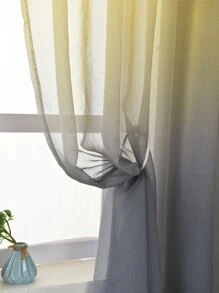 Gradient Color Single Panel Curtain - Yellow - View 2