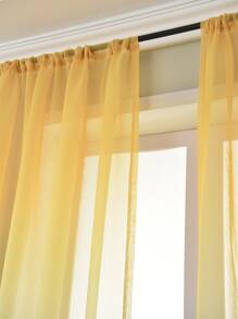 Gradient Color Single Panel Curtain - Yellow - View 3