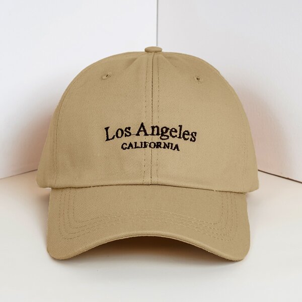 

Men Letter Embroidered Baseball Cap, Khaki