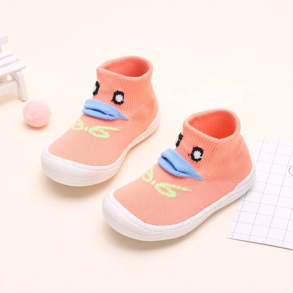 

Toddler Unisex Cartoon Graphic Knit Sneakers, Pink