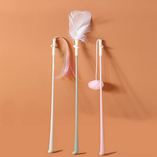 

3pcs Random Cat Teaser Wand, Multicolor