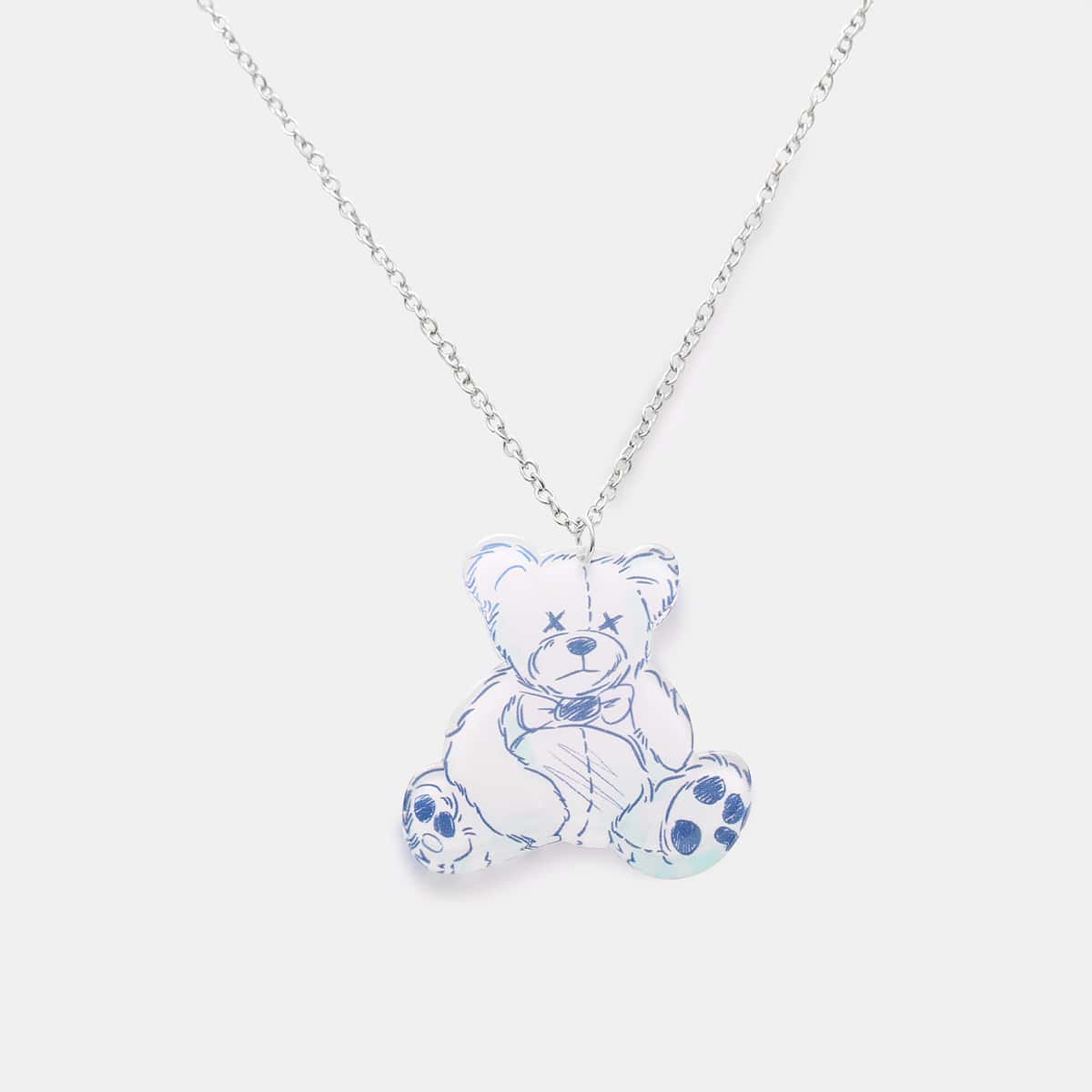 

Bear Pendant Necklace, Multicolor