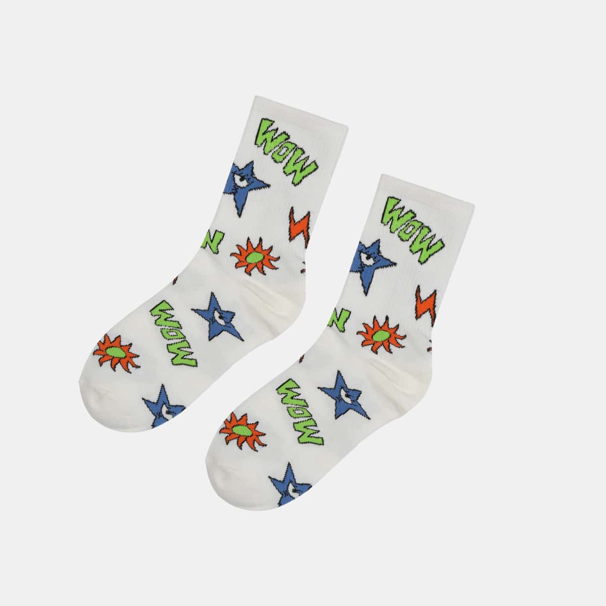 

Sun Graphic Crew Socks, Multicolor