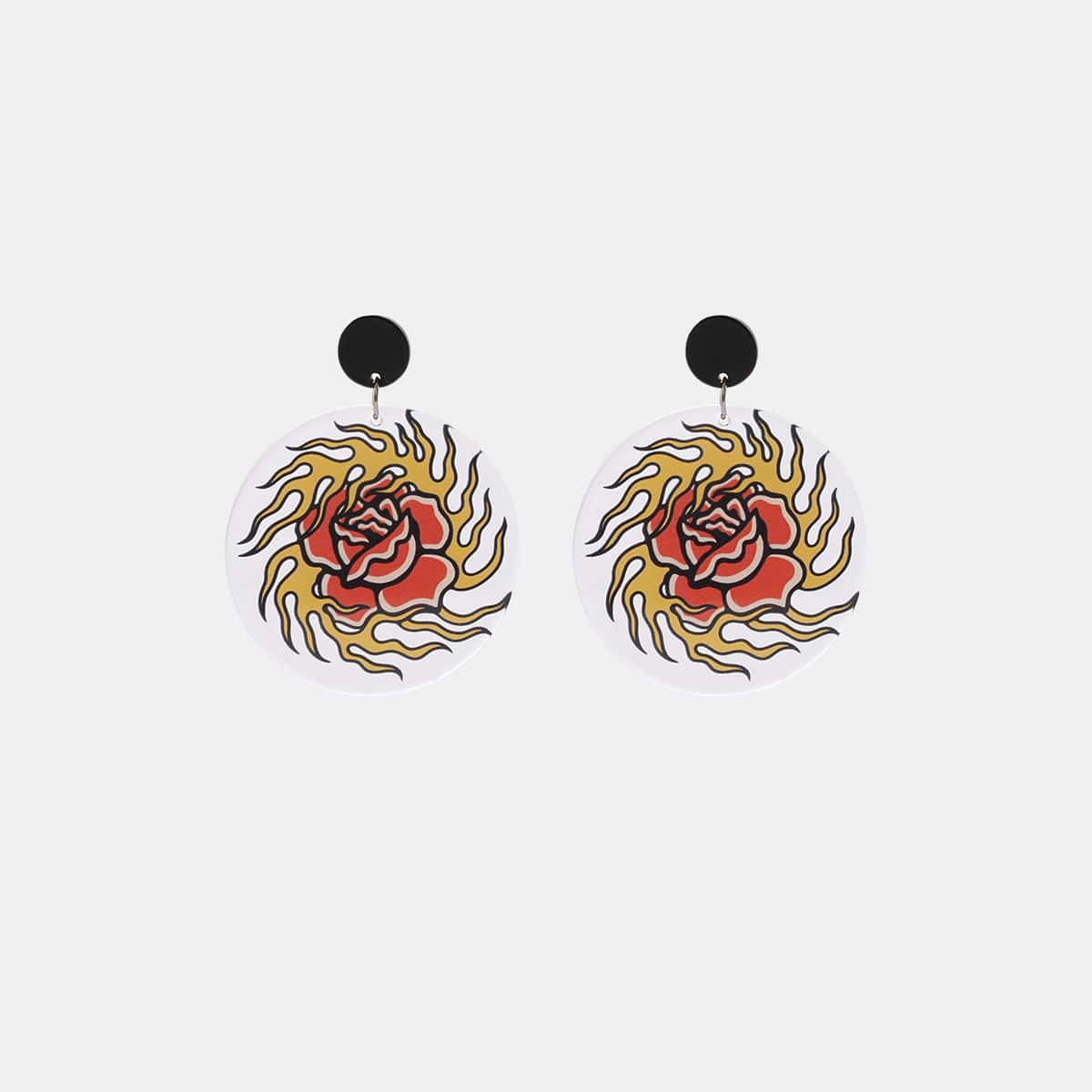 

Streetspo Flower Graphic Drop Earrings, Multicolor