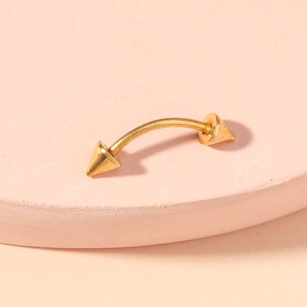 

Geometric Eyebrow Ring, Gold