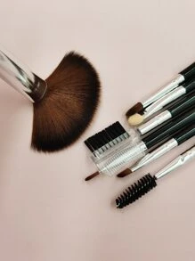 Bộ cọ trang điểm 7 chiếc giá rẻ, dụng cụ trang điểm toàn diện bằng lông mềm di động, cọ trang điểm/cọ mỹ phẩm, bộ cọ, bộ cọ trang điểm, bộ cọ trang điểm, bộ cọ trang điểm, bộ trang điểm hoàn chỉnh, bộ cọ trang điểm, bộ trang điểm hoàn chỉnh, bộ cọ, bộ cọ trang điểm, bộ quà tặng trang điểm - màu đen - Xem 5