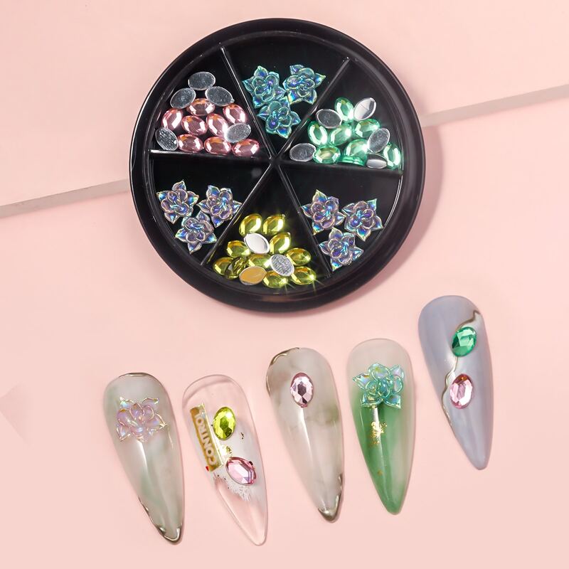 

1box Rhinestone Nail Art Decoration, Multicolor