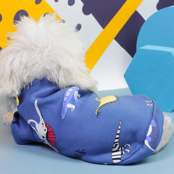 

Dinosaur Print Pet Sweatshirt, Multicolor