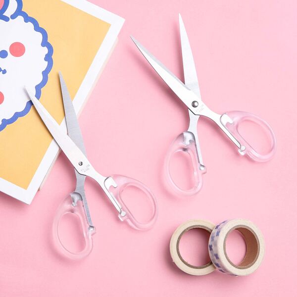 

1pc Clear Safety Scissors