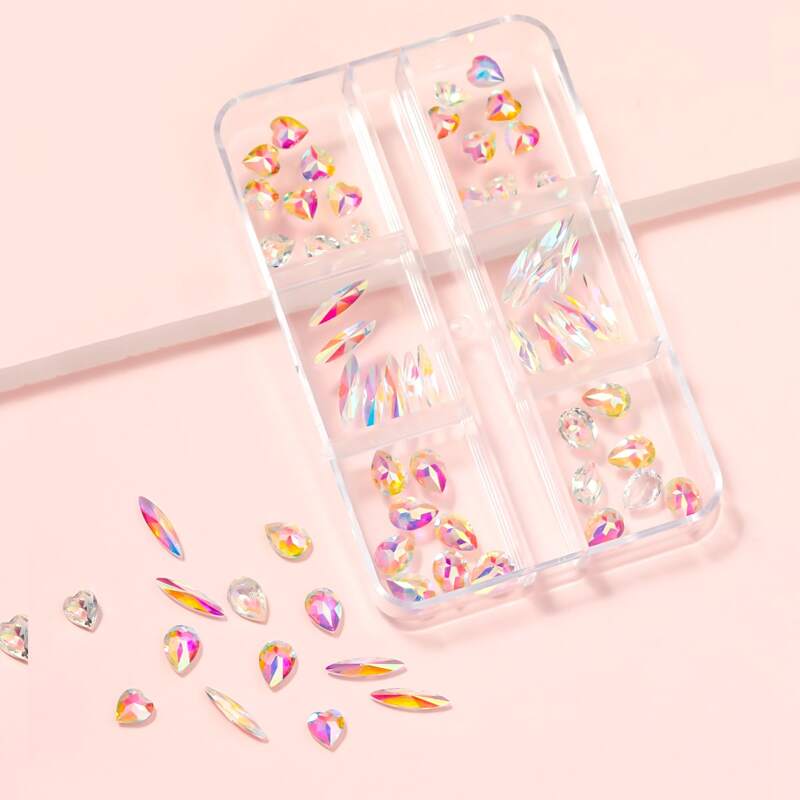 

1box Rhinestone Nail Art Decoration, Clear