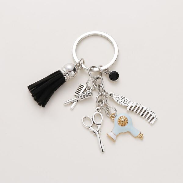 

Tassel Charm Keychain, Baby blue