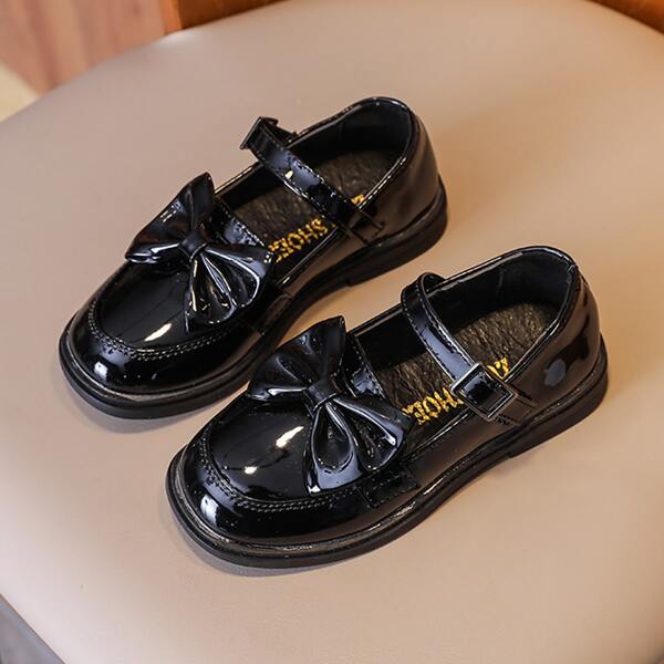

Toddler Girls Bow Decor Mary Janes, Black
