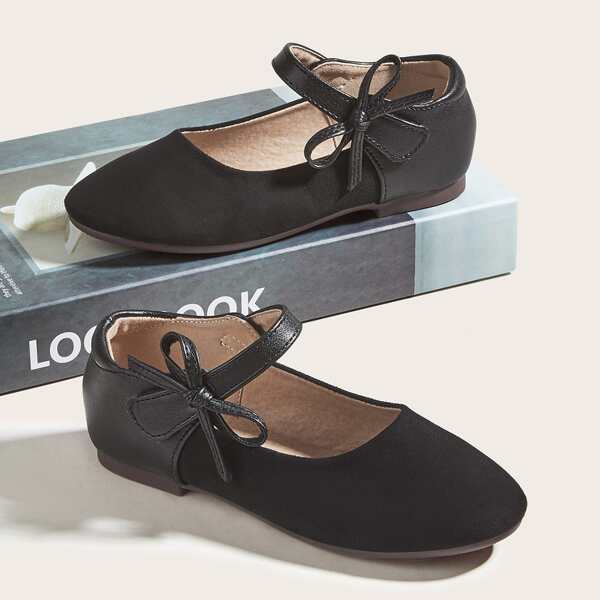 

Toddler Girls Suede Mary Jane Flats, Black