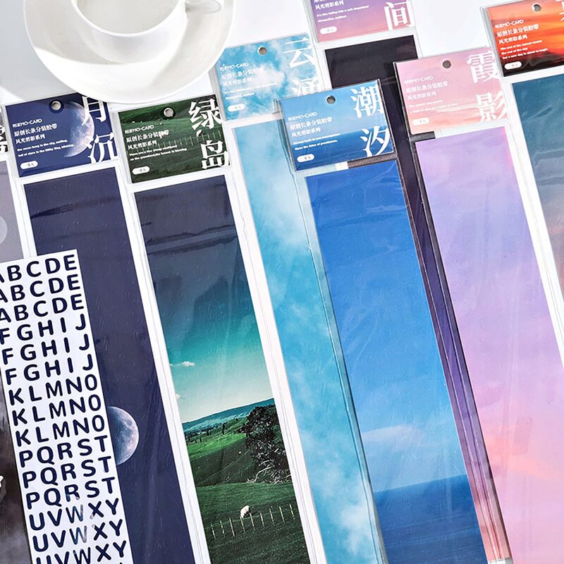

1pc Landscape Print Random Strap Sticker, Multicolor